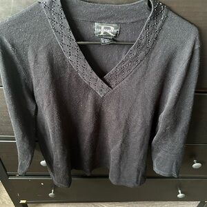 Requirements Women’s Black Embellished Sweater